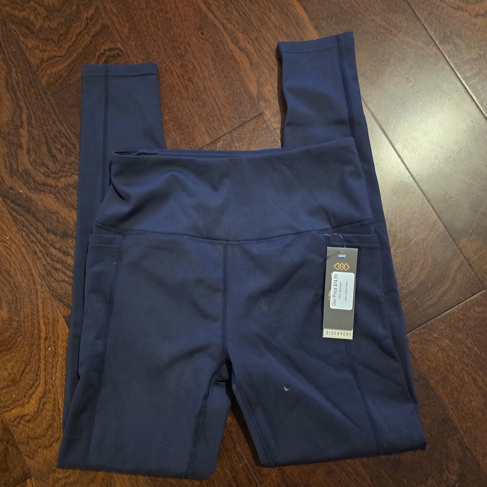 Navy Blue High-Waisted Leggings